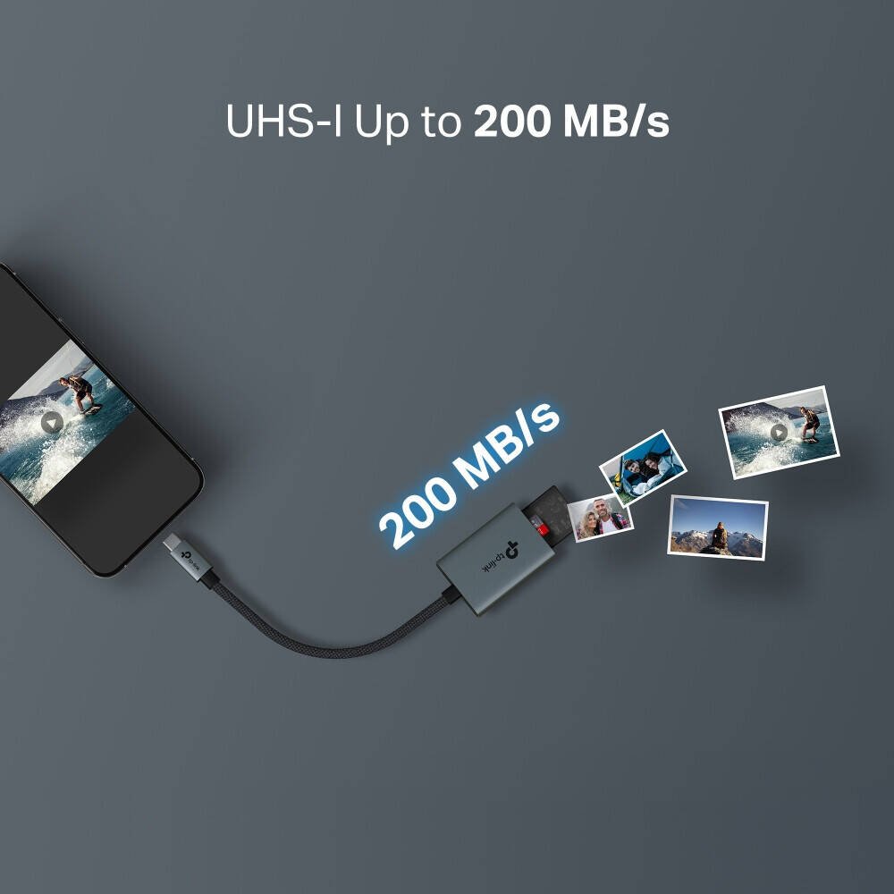 Картридер TP-LINK UA430C USB Type-C для SD, SDHC, SDXC, microSD, micro SDHC, micro SDXC купить,8698