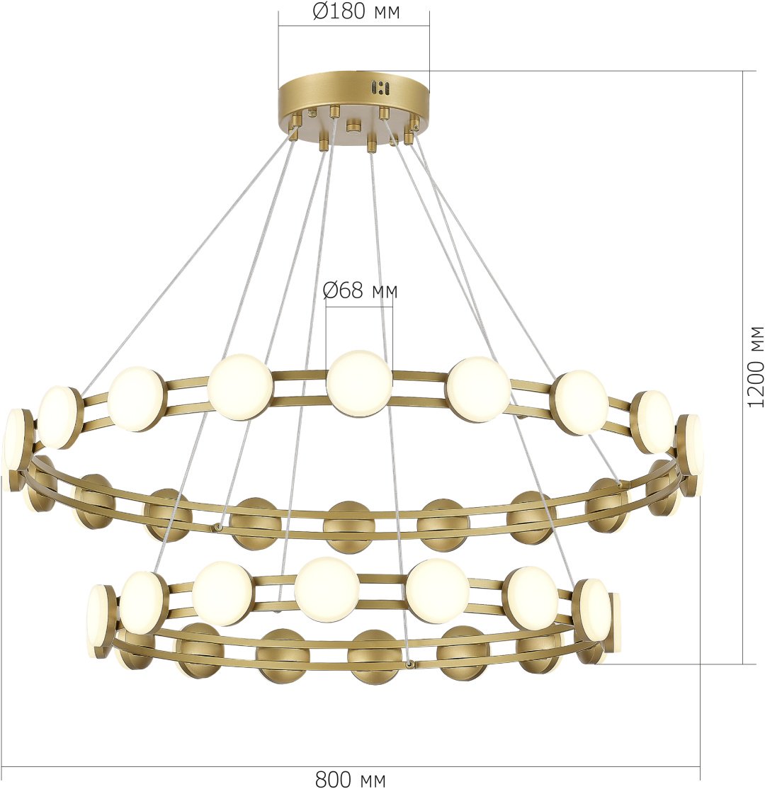 Люстра подвесная SVET KZ LED, кол-во ламп: 1 шт купить,NaN