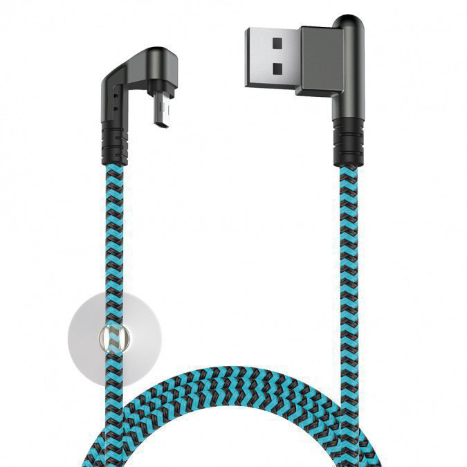 Кабель Olmio X-Game Neo USB 2.0 microUSB голубой купить,NaN