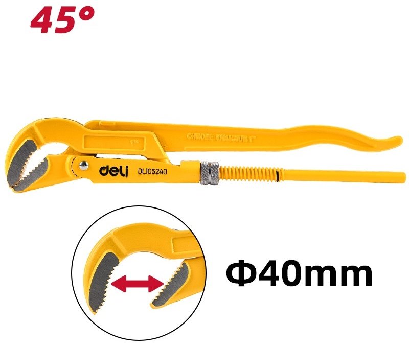 Ключ газовый рычажный DELI EDL105240 - ForteMarket Ключ газовый рычажный DELI EDL105240 купить,3970
