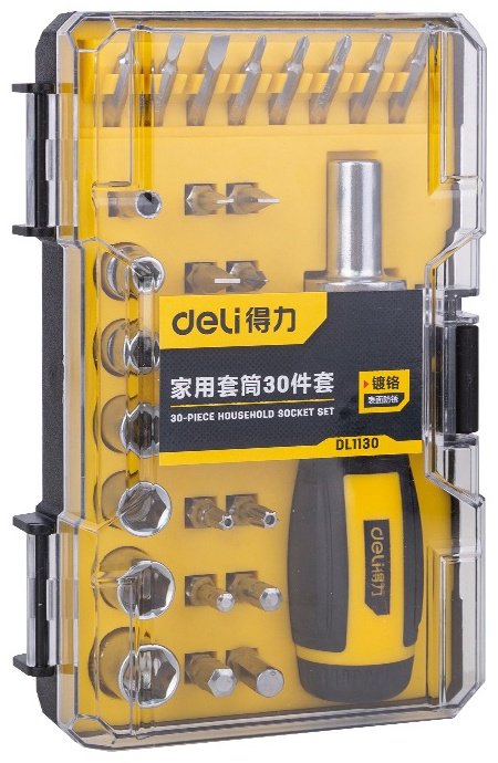 DELI отвертка с насадками реверсивная, с трещоточным механизмом DL1130 PH2х25 мм - ForteMarket DELI отвертка с насадками реверсивная, с трещоточным механизмом DL1130 PH2х25 мм купить,4030
