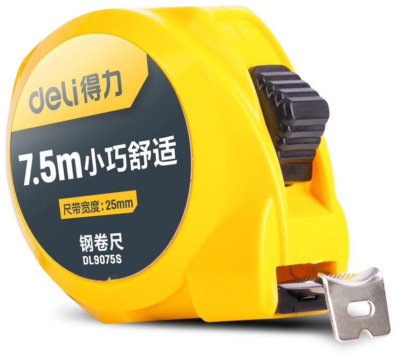 DELI рулетка бытовая, строительная DL9075S, 7.5 м х 25 мм
