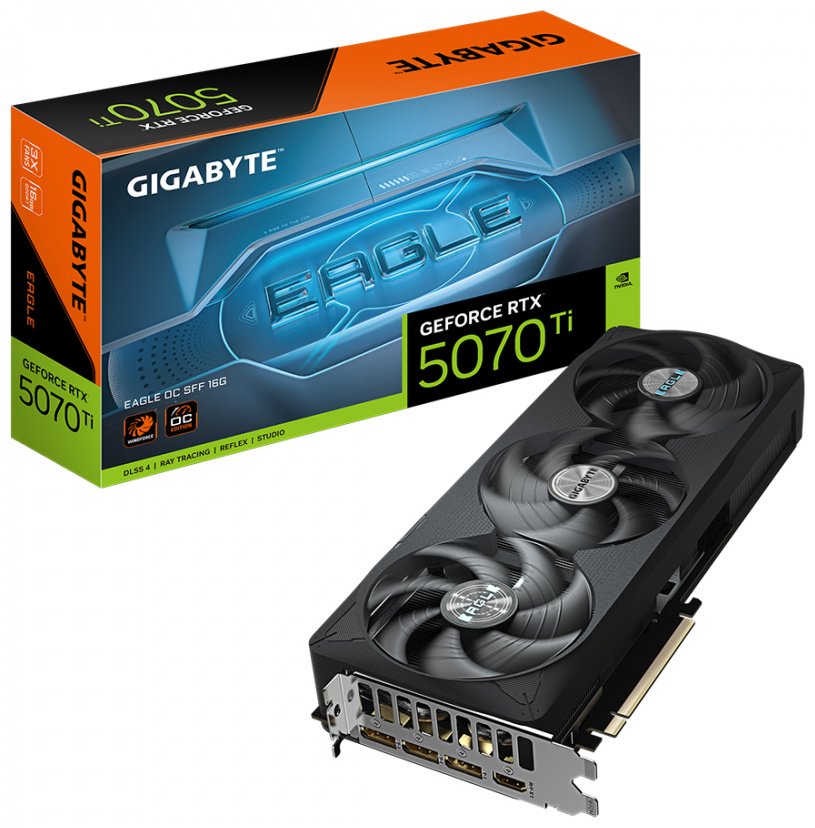 Видеокарта GIGABYTE GeForce RTX 5070 Ti EAGLE OC SFF 16 Гб купить,810071