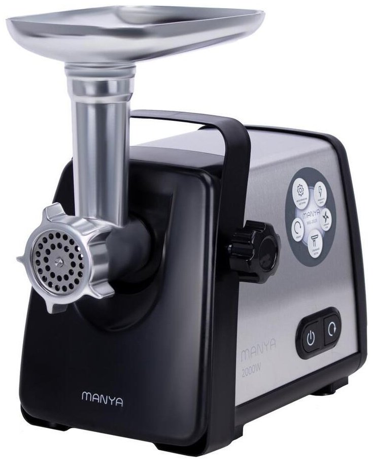 Мясорубка Manya MG2020 серебристый, черный