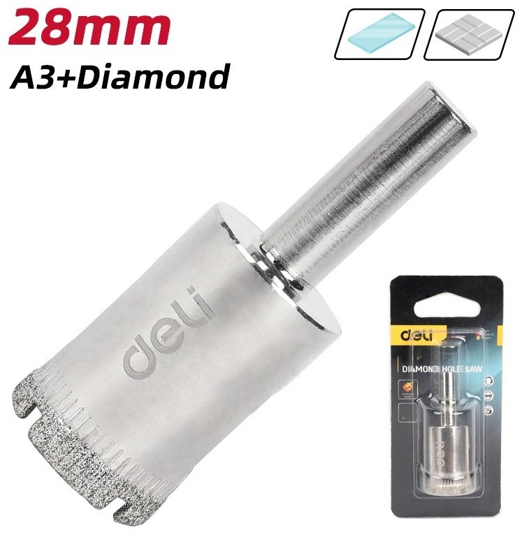 Коронка DELI DH-BKK280-E1 алмазная D 28 мм, 1 шт