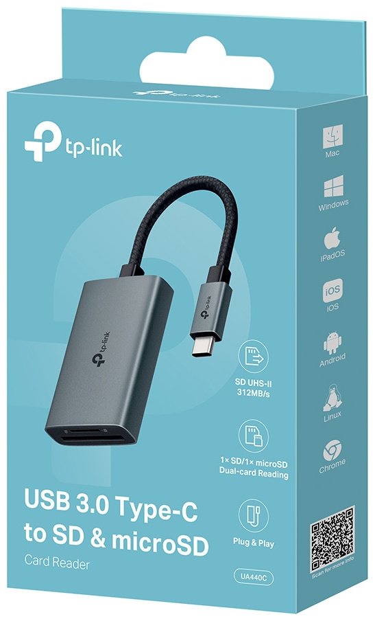 Картридер TP-LINK UA440C USB Type-C для SD, SDHC, SDXC, microSD, micro SDHC, micro SDXC - ForteMarket Картридер TP-LINK UA440C USB Type-C для SD, SDHC, SDXC, microSD, micro SDHC, micro SDXC купить,11904