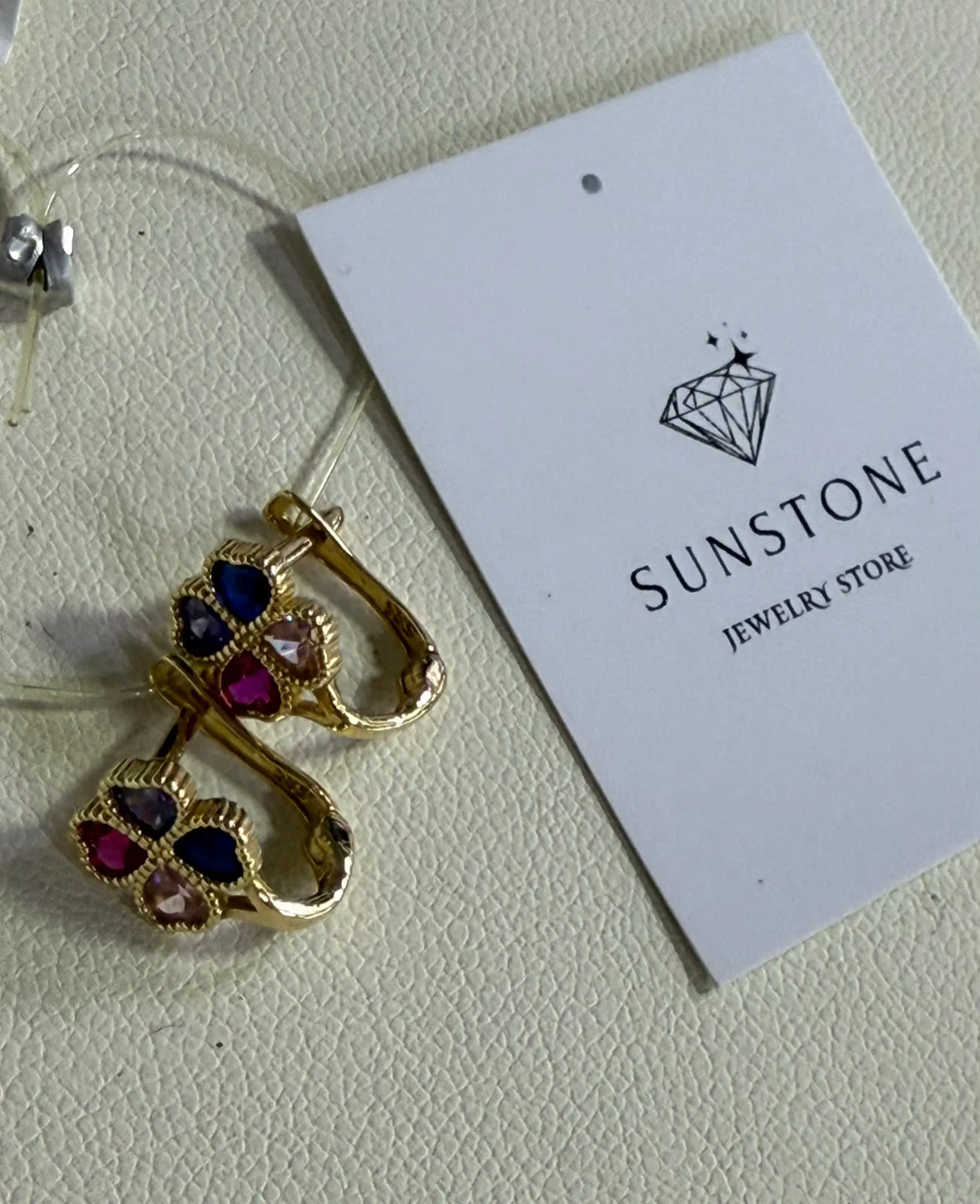 Серьги Sunstone S843 красное золото 1.20гр купить,110000