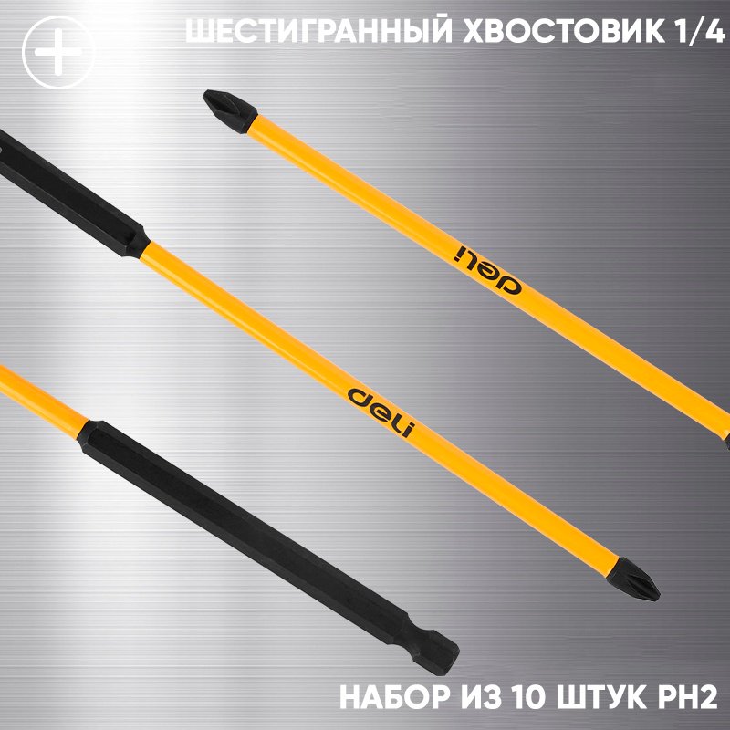 DELI набор бит DL251200 10 шт