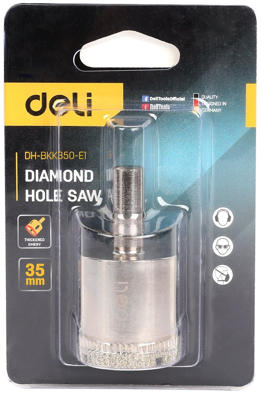Коронка DELI DH-BKK350-E1 алмазная D 35 мм, 1 шт