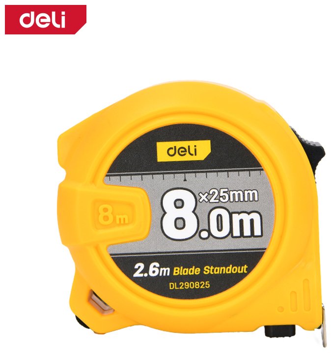 DELI рулетка бытовая, строительная DL290825, 8 м х 25 мм купить,NaN