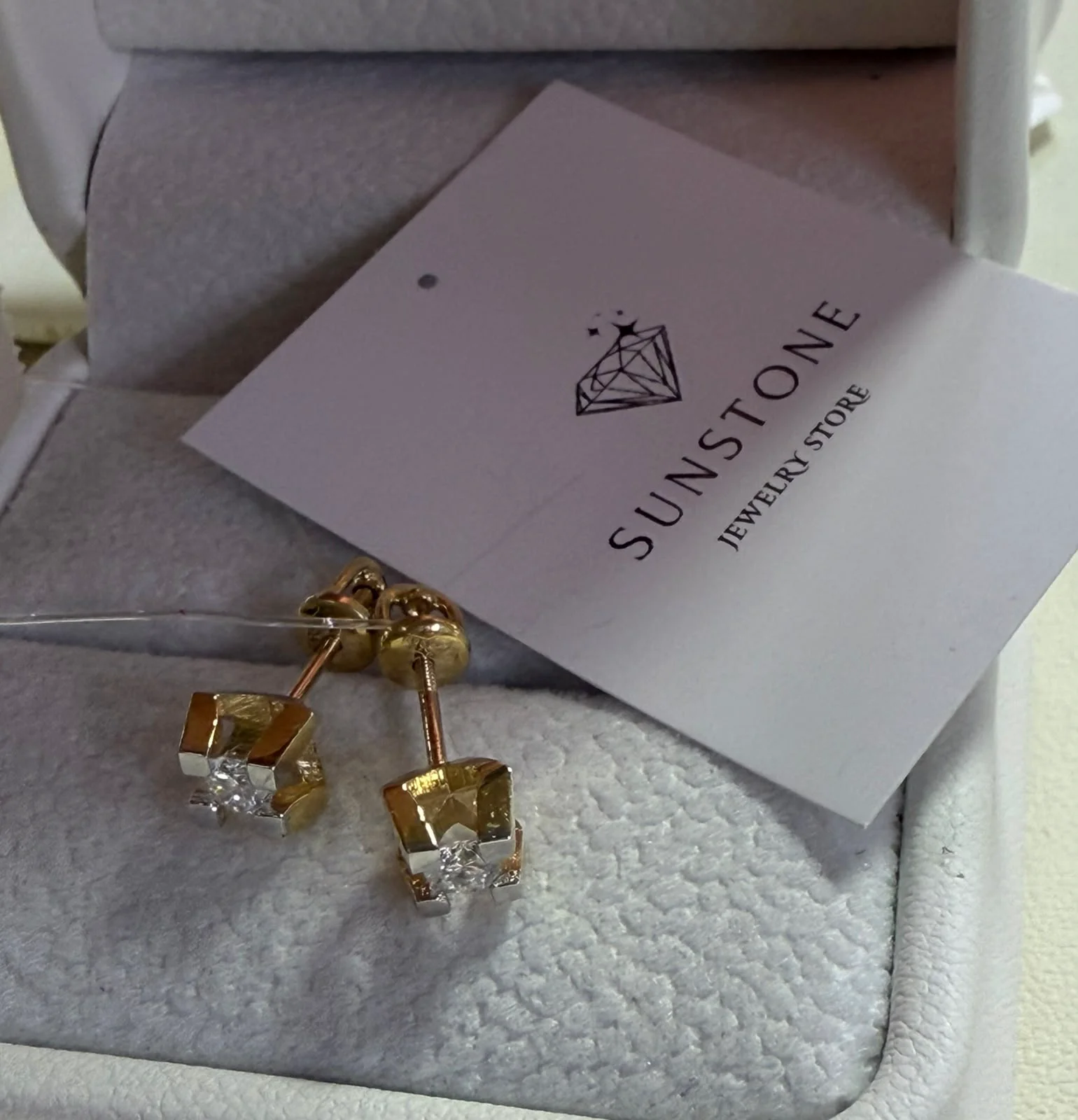 Серьги Sunstone S847 жёлтое золото 1.55гр  купить,220000