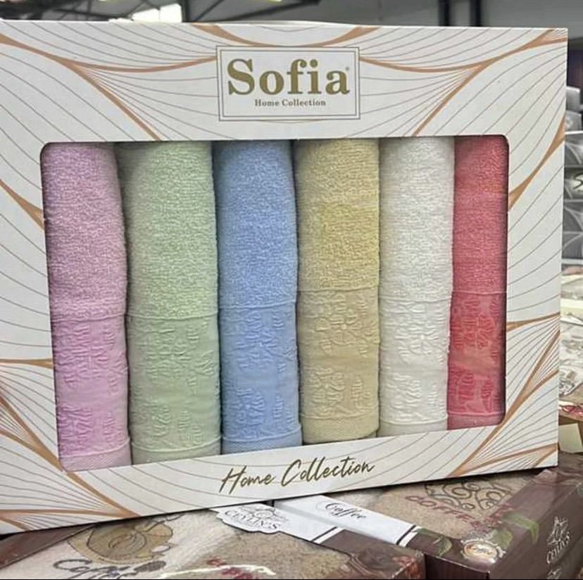 Sofia набор полотенец 030392 50x30 см 6 шт, махровая ткань