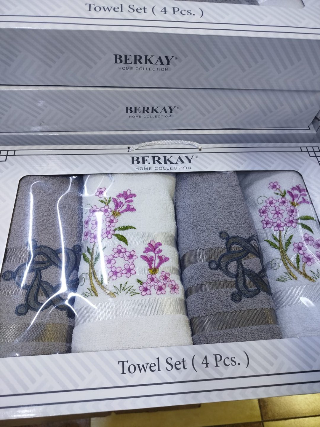 BERKAY набор полотенец Ramazan home. Berkay 140x70 см 4 шт, хлопок, махровая ткань купить,NaN