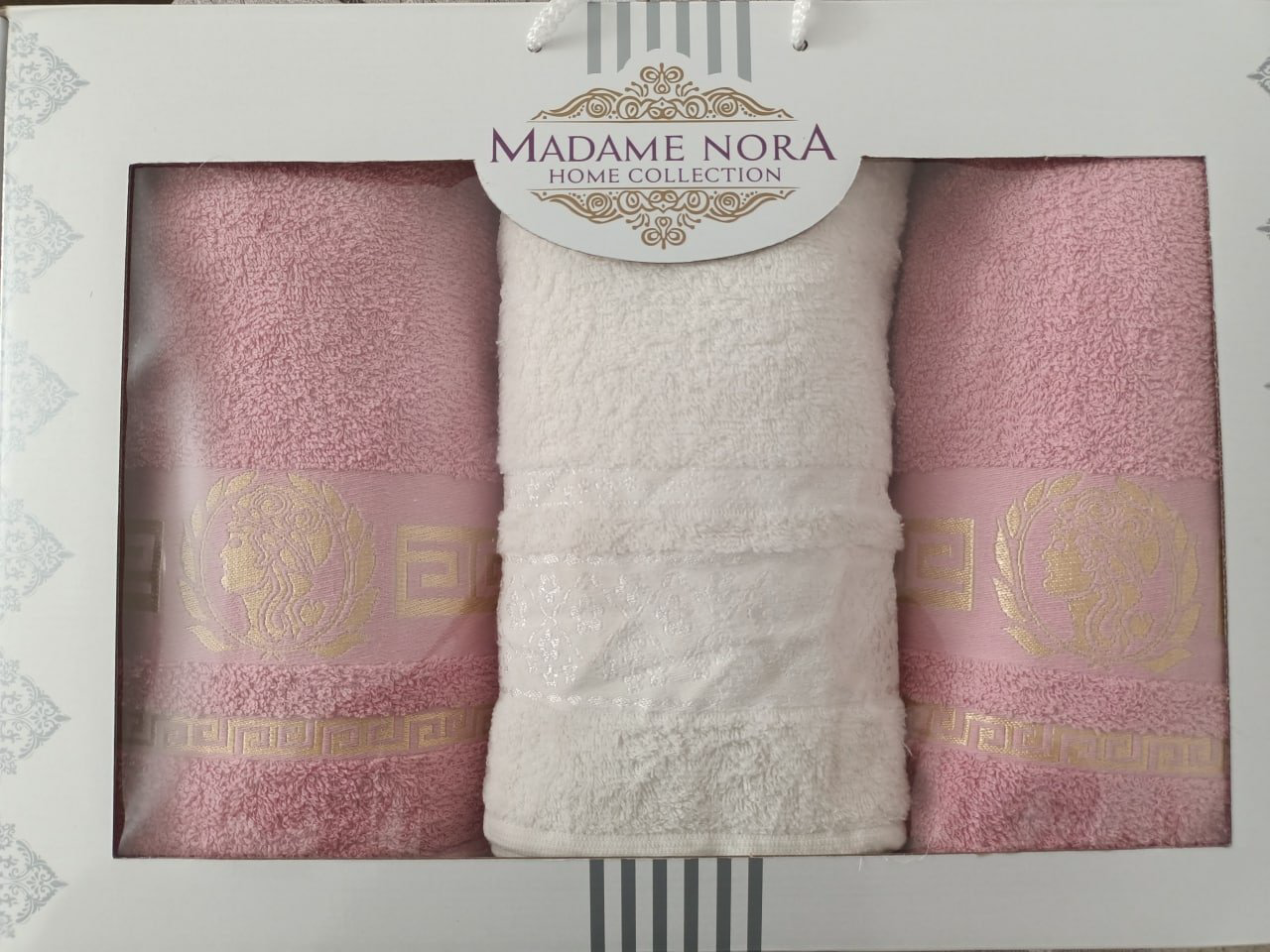 Madame Nora набор полотенец 343200 140x70 см 3 шт, хлопок, махровая ткань купить,NaN