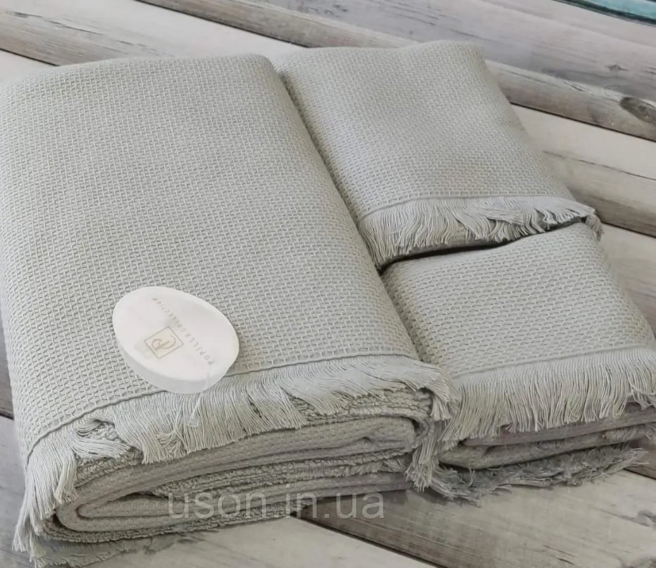 Pupilla набор полотенец pupi85hre3 140x70 см 3 шт, махровая ткань, ткань вафельная