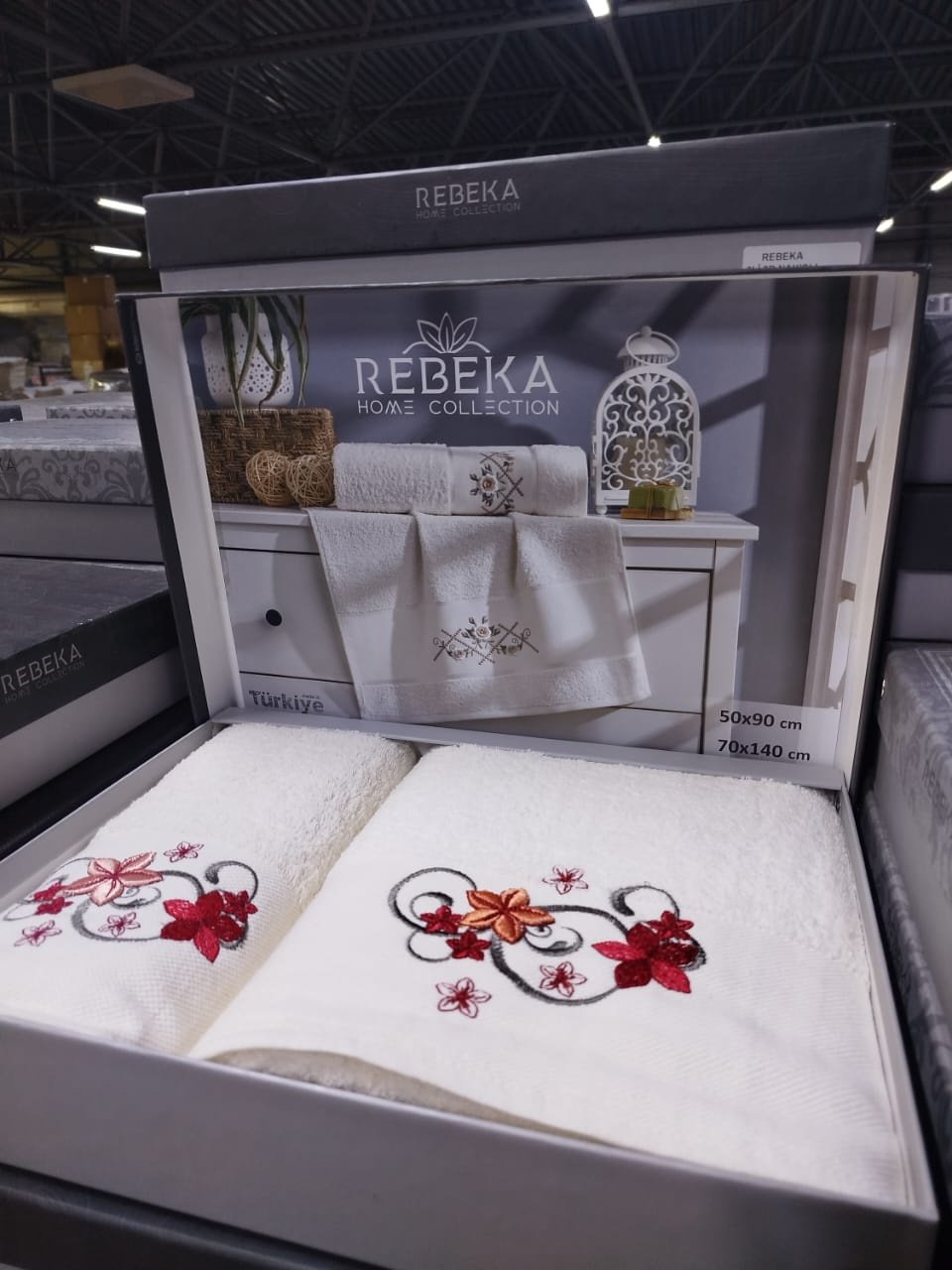 Rebeka набор полотенец Ramazan home 140x70 см 2 шт, хлопок, махровая ткань