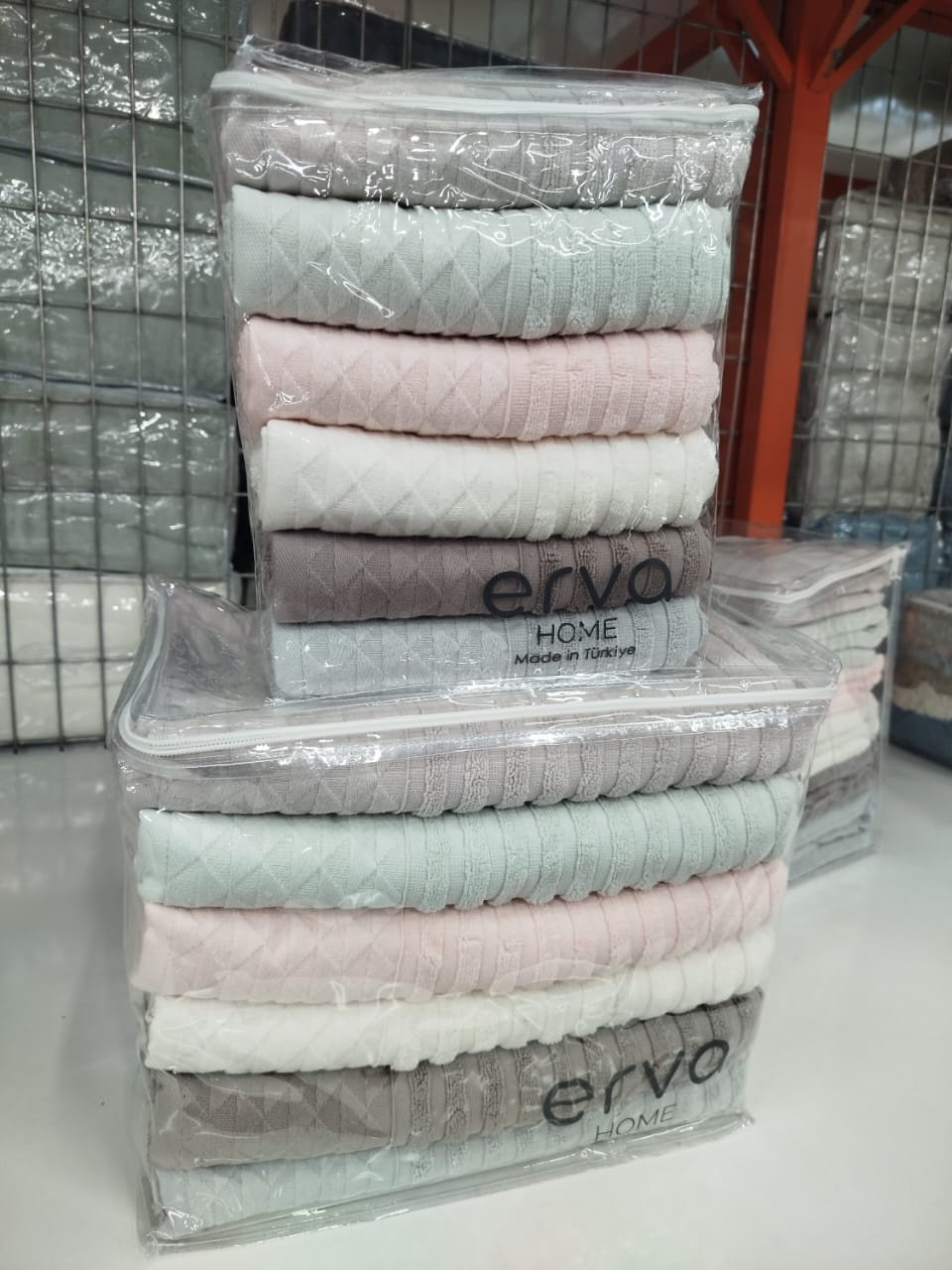 ERVA HOME набор полотенец Ramazan home. New series 140x70 см 12 шт, хлопок, махровая ткань