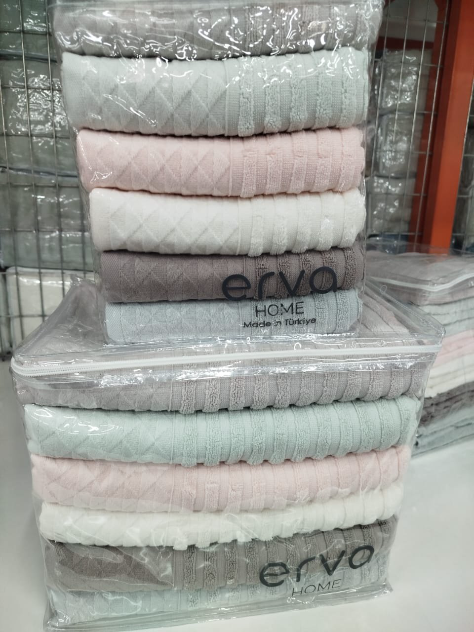 ERVA HOME набор полотенец Ramazan home. New series 140x70 см 12 шт, хлопок, махровая ткань купить,NaN