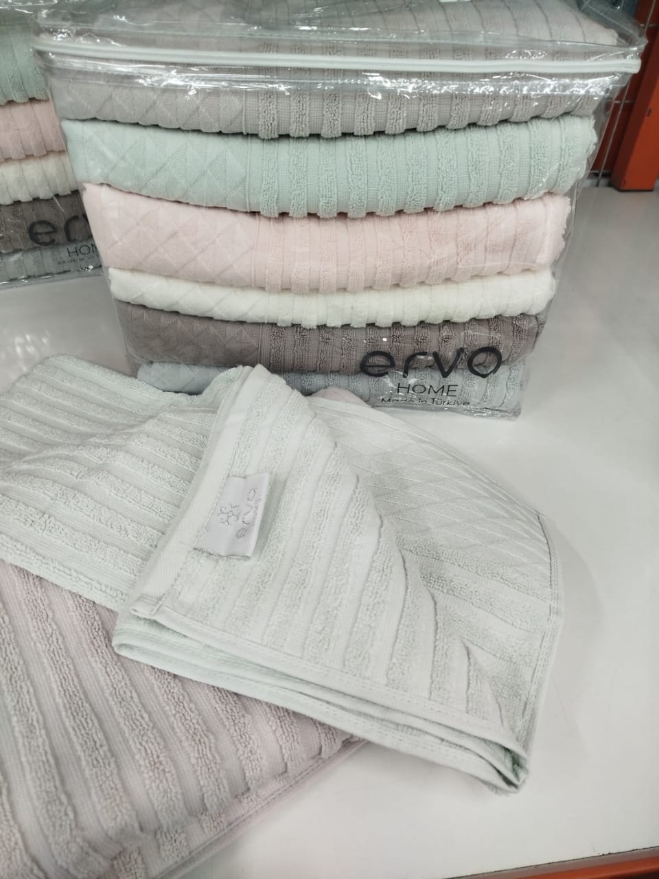 ERVA HOME набор полотенец Ramazan home. New series 140x70 см 12 шт, хлопок, махровая ткань купить,0