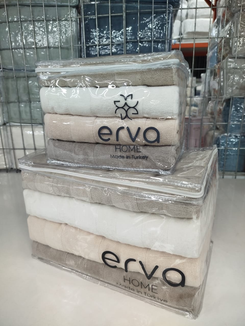ERVA HOME набор полотенец Ramazan home. New series 140x70 см 8 шт, хлопок, махровая ткань