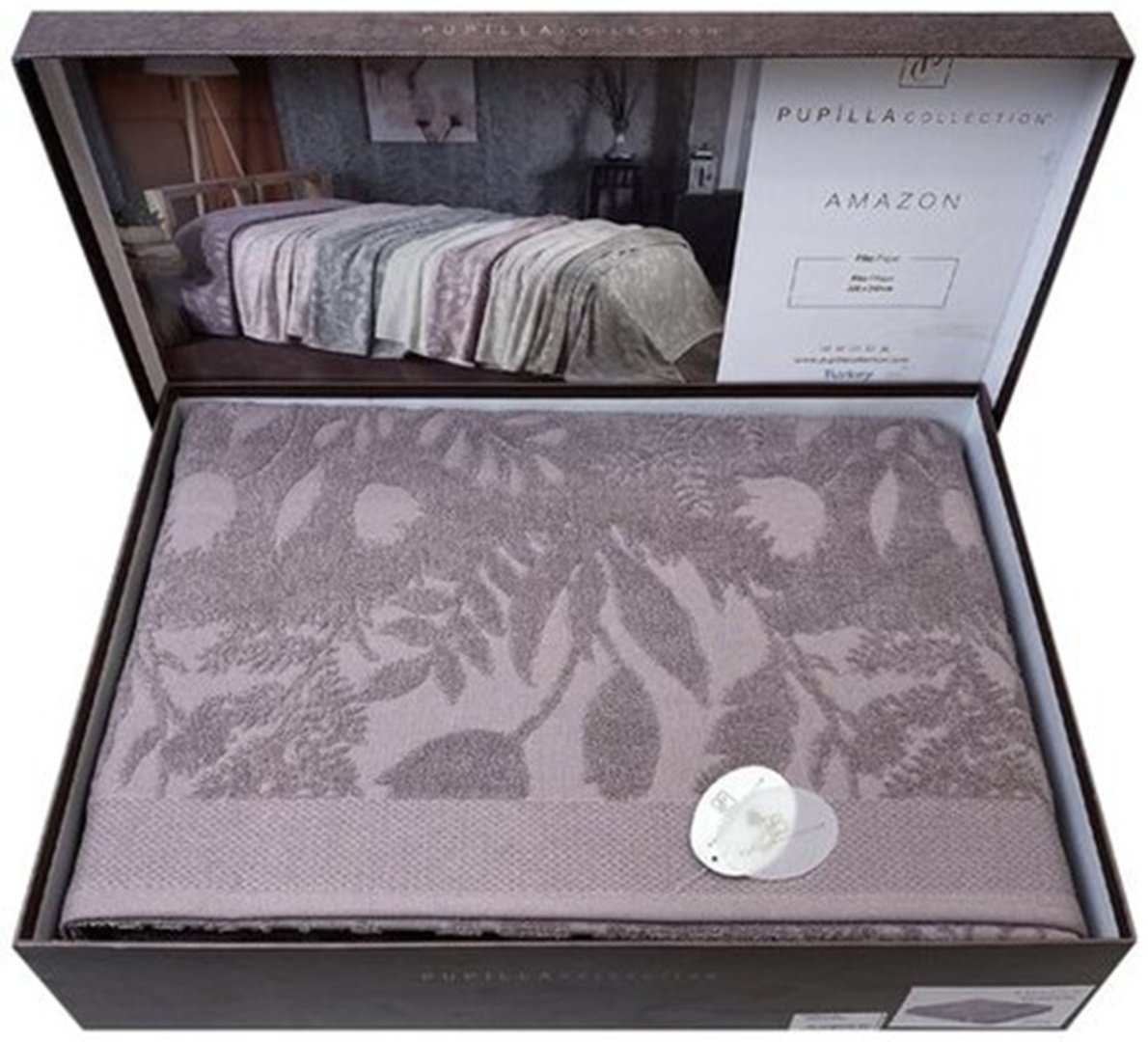 Покрывало Pupilla Amazon AZ-004 220х240 см, хлопок, серый