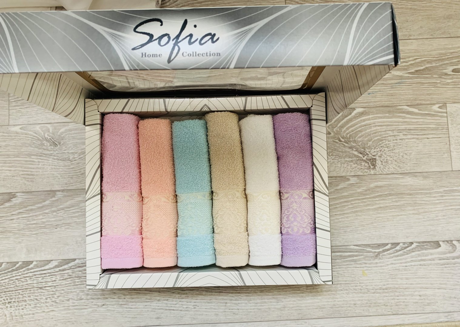Sofia набор полотенец 484644 50x30 см 6 шт, хлопок