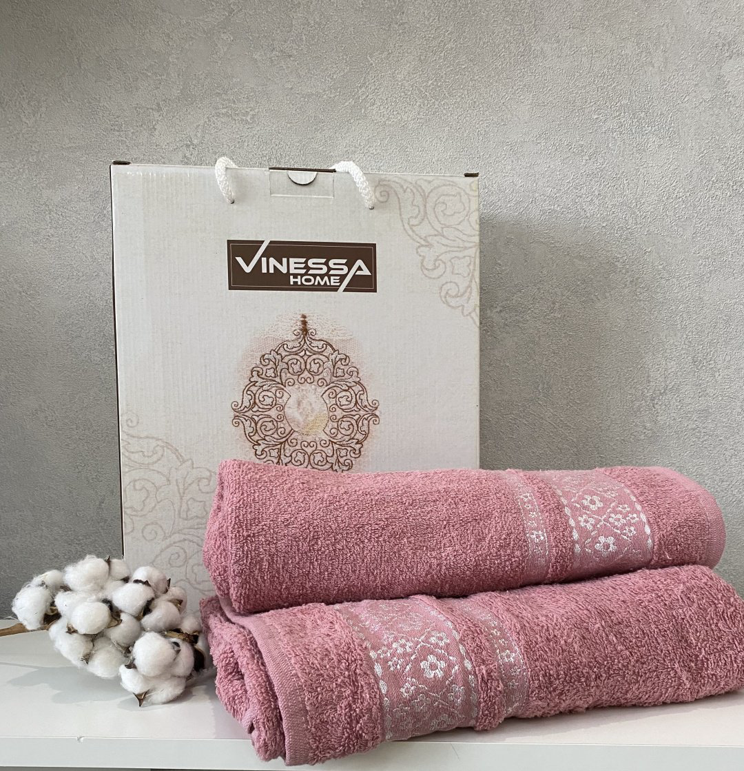 Vinessa набор полотенец 23134579 140x70 см 2 шт, махровая ткань купить,NaN