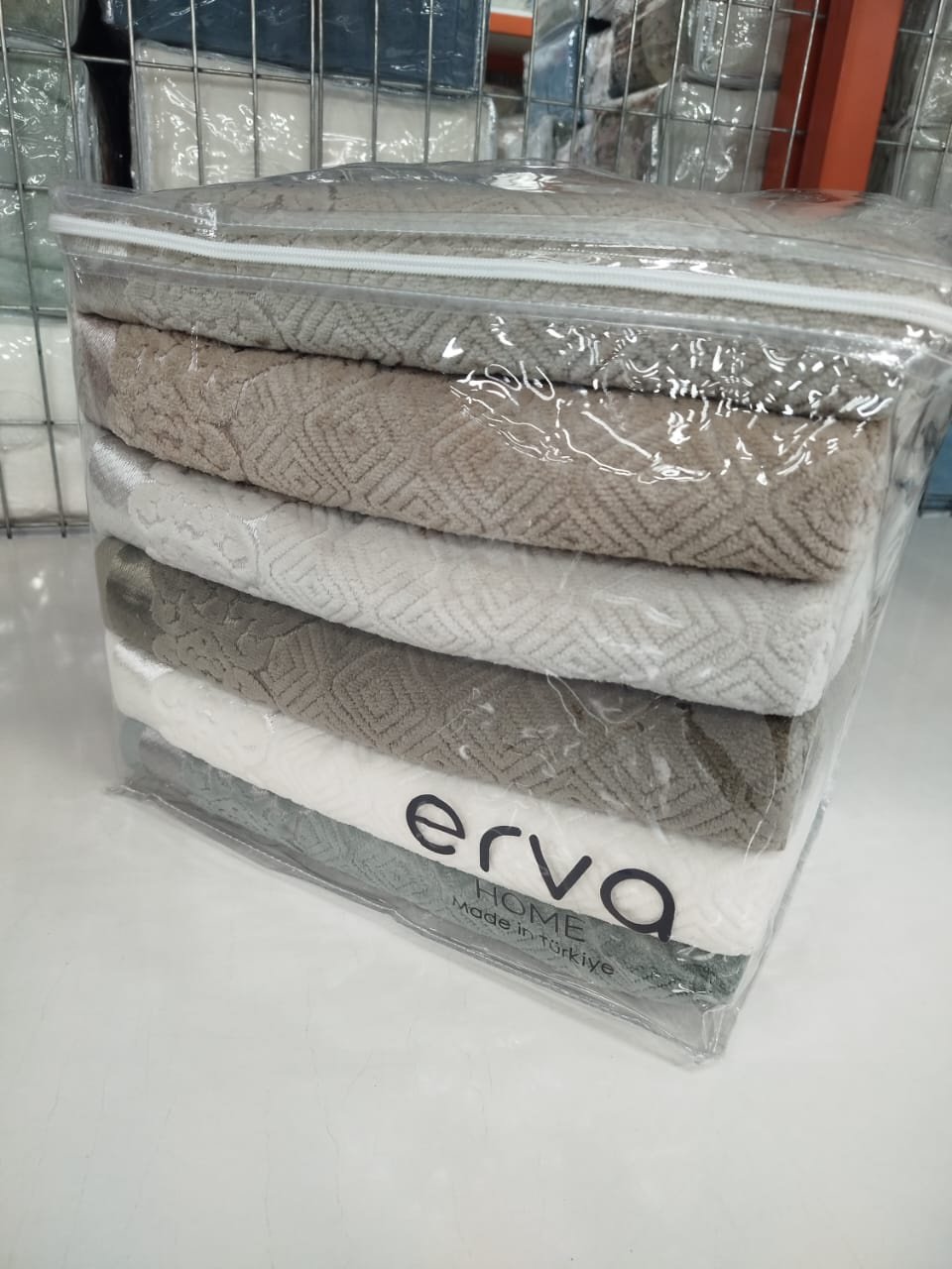 ERVA HOME полотенце Ramazan home. New series 140x70 см 6 шт, хлопок, жаккард, махровая ткань