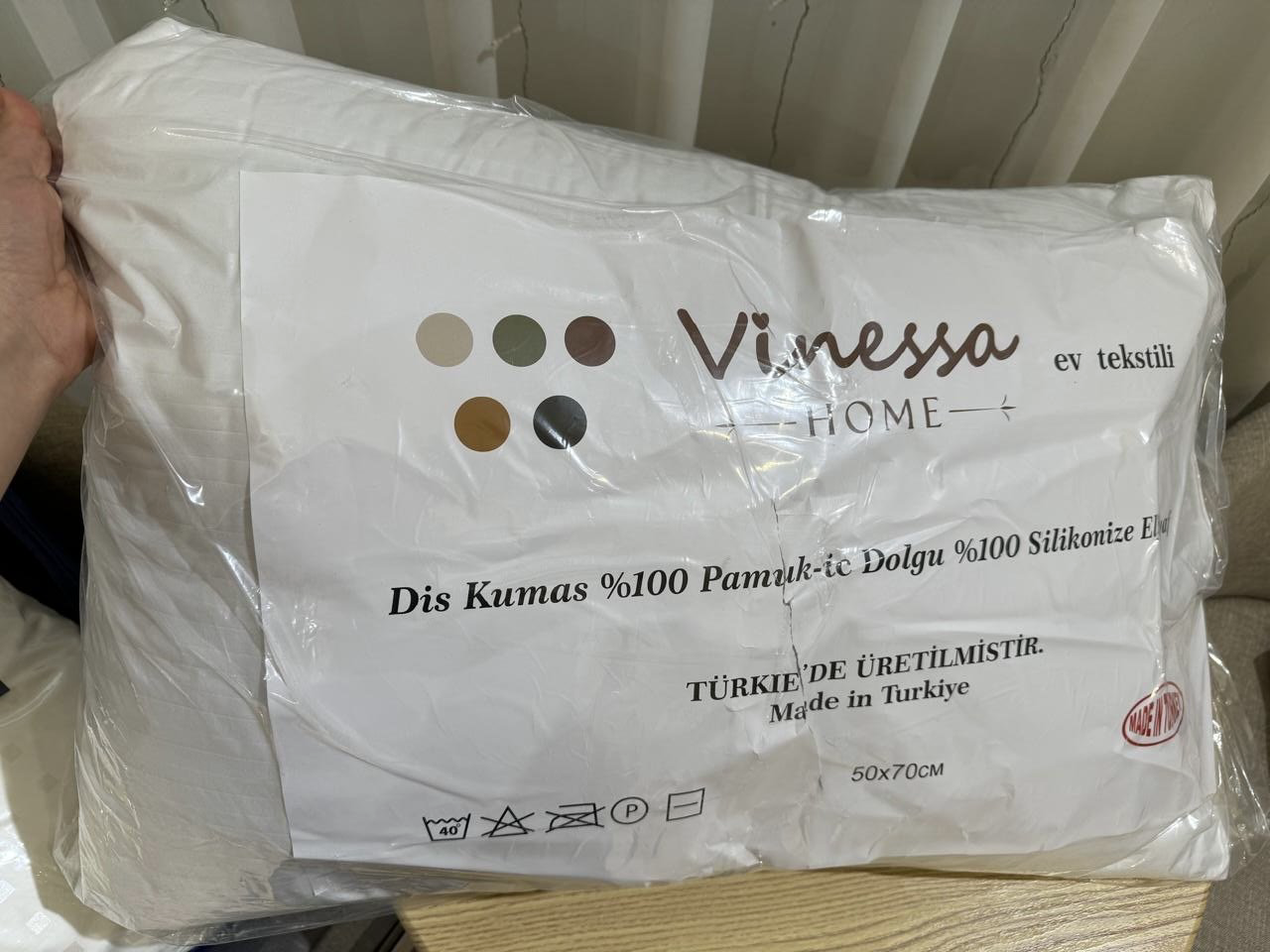 Подушка Vinessa 50x70 см, силиконизированное волокно купить,NaN