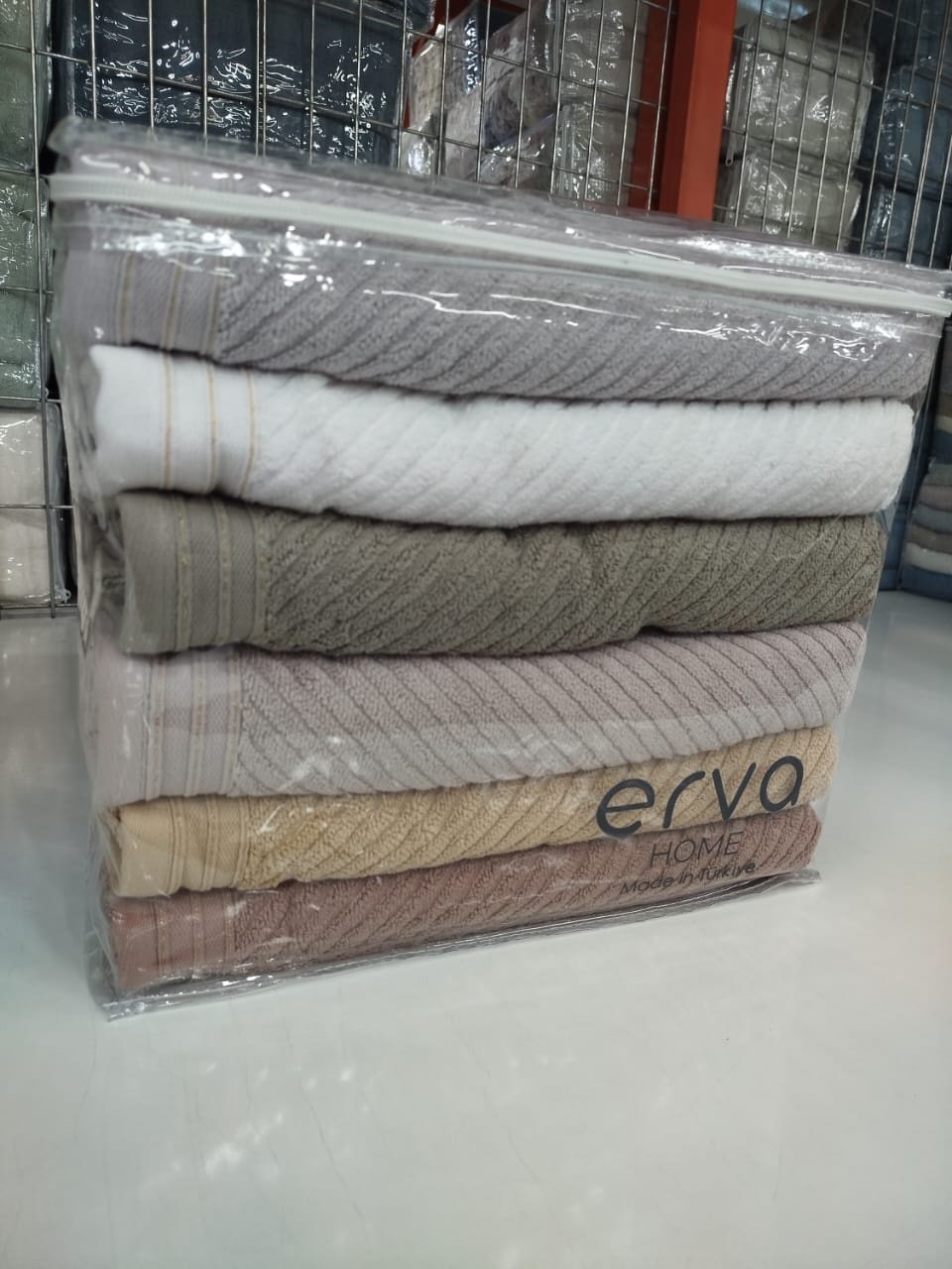 ERVA HOME полотенце Ramazan home. New series 140x70 см 6 шт, хлопок, махровая ткань