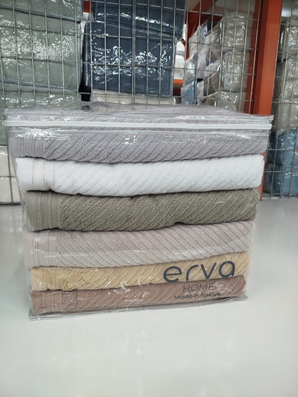 ERVA HOME полотенце Ramazan home. New series 140x70 см 6 шт, хлопок, махровая ткань купить,0