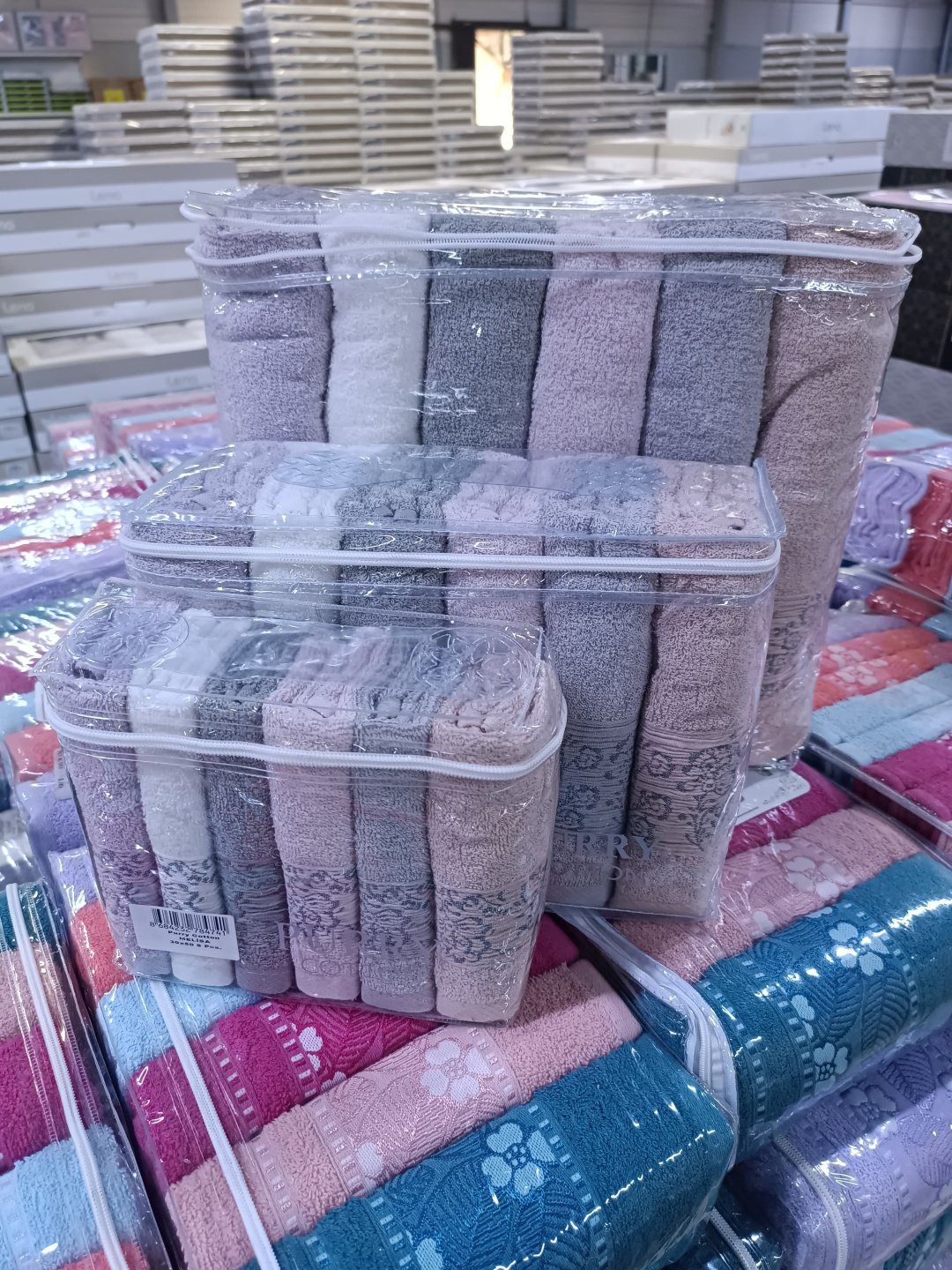 Набор полотенец 869618649 70x140 см 18 шт, махровая ткань, хлопок купить,NaN