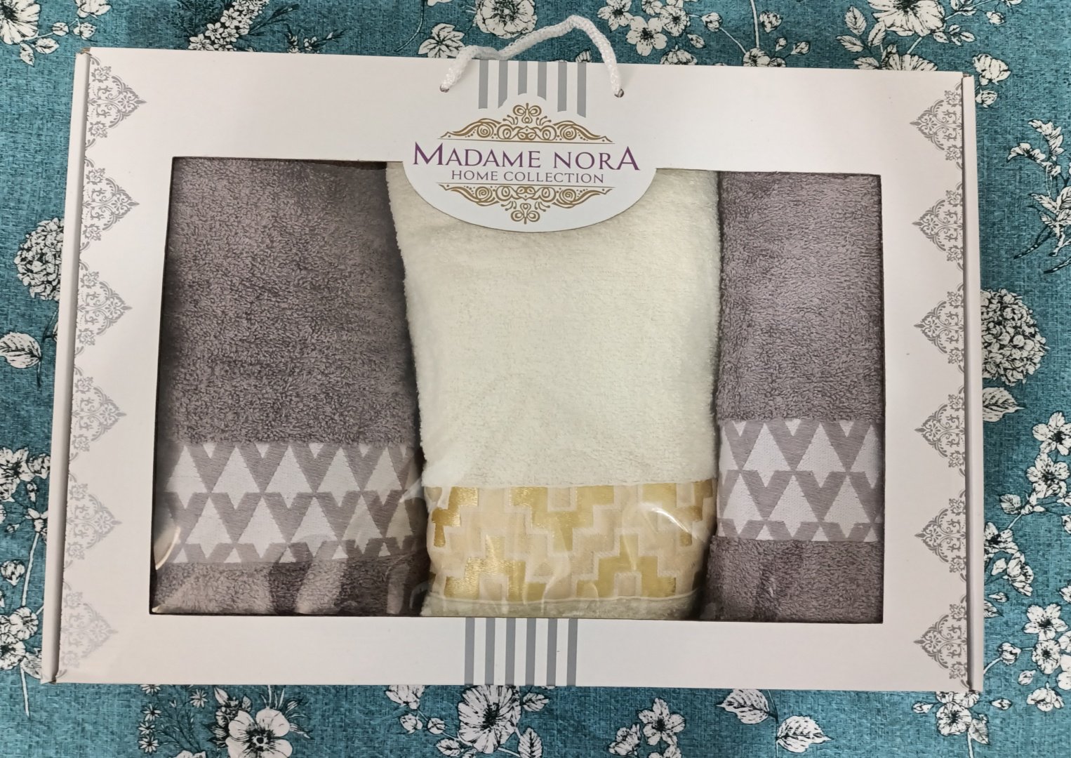 Madame Nora набор полотенец 204998 140x70 см 3 шт, хлопок, махровая ткань