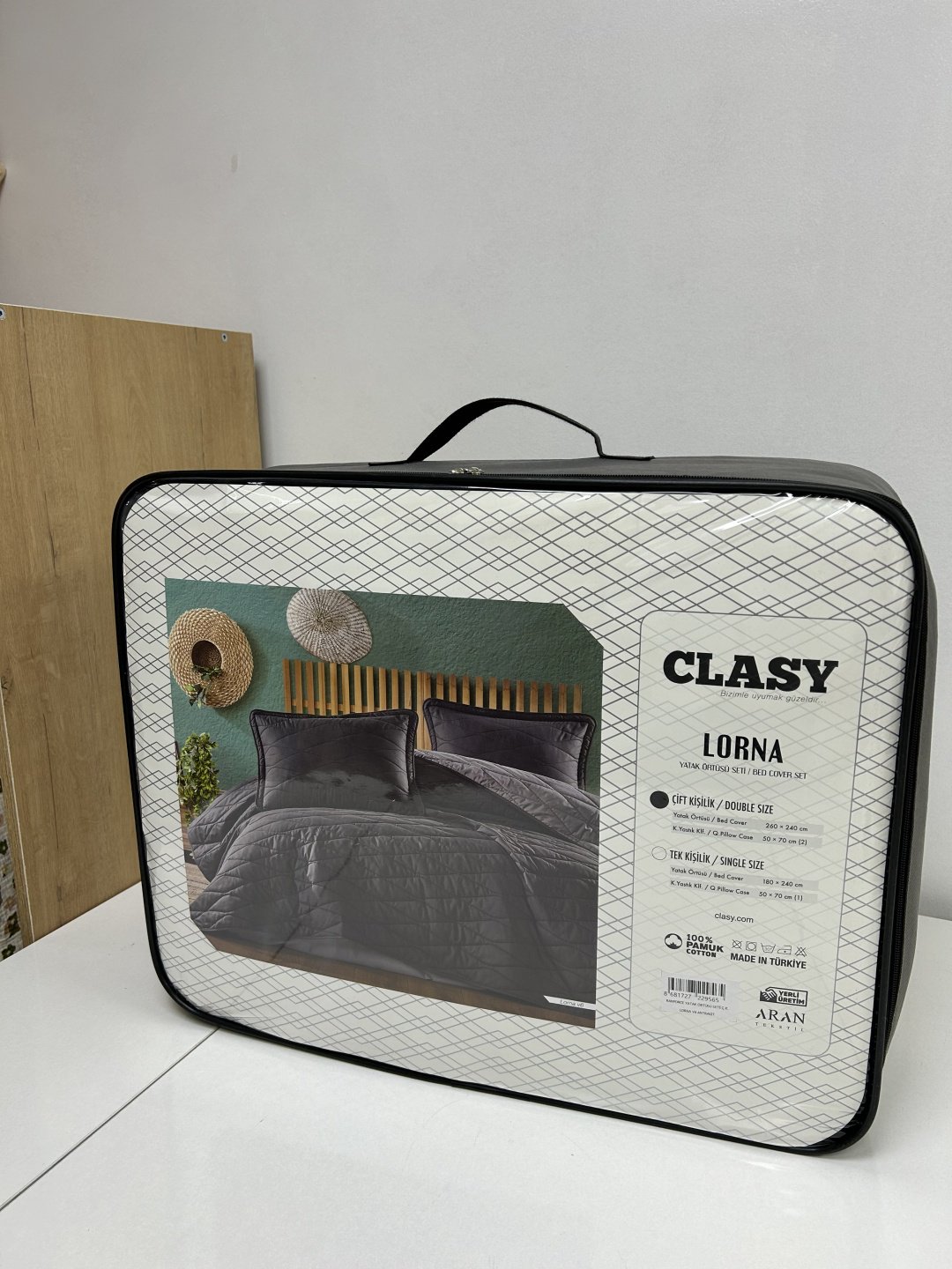 CLASY покрывало с наволочками 2 спальное хб покрывало с наволочками 260x240 см, хлопок купить,0