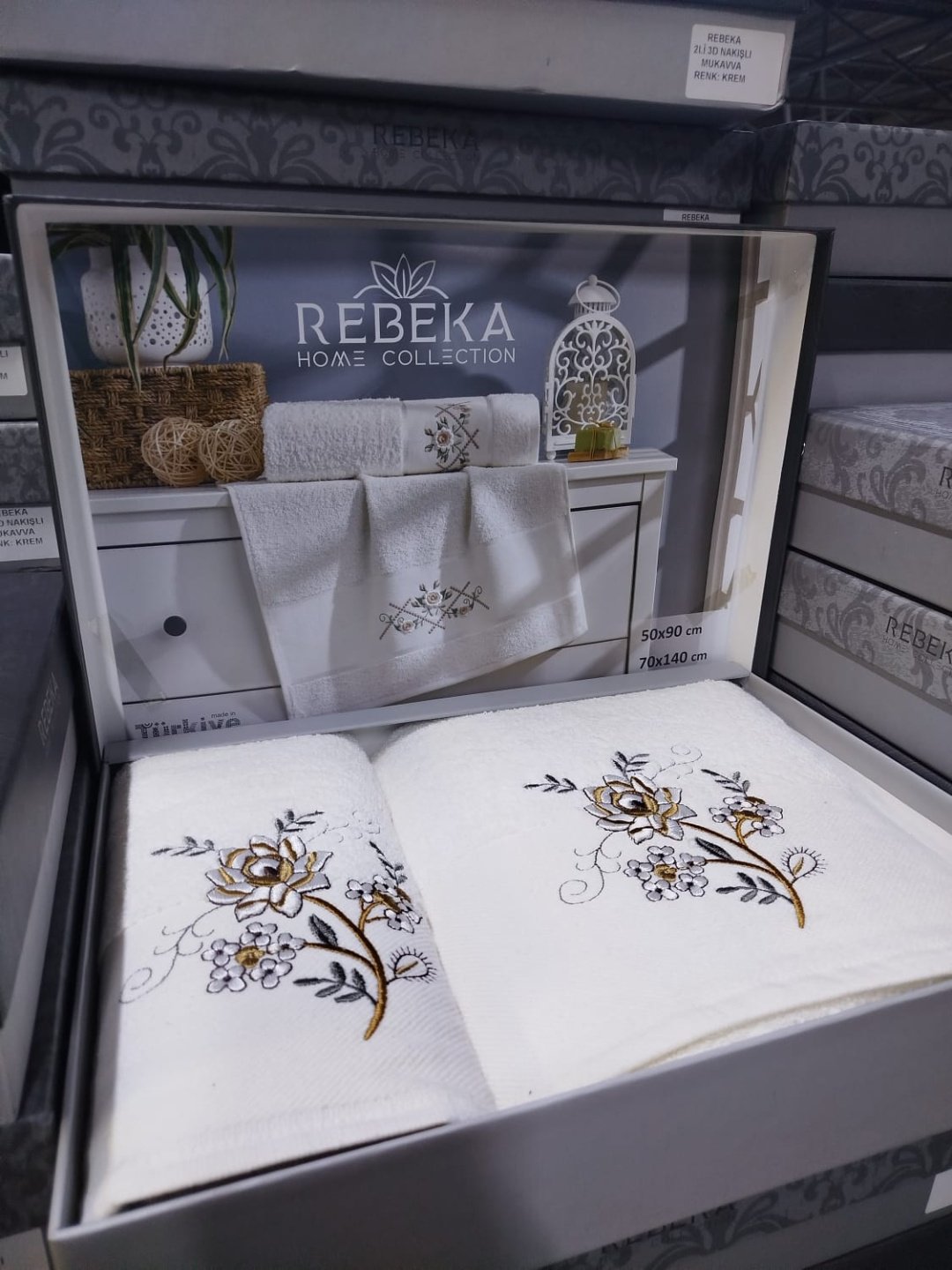 Rebeka набор полотенец Ramazan home 140x70 см 2 шт, хлопок, махровая ткань купить,0