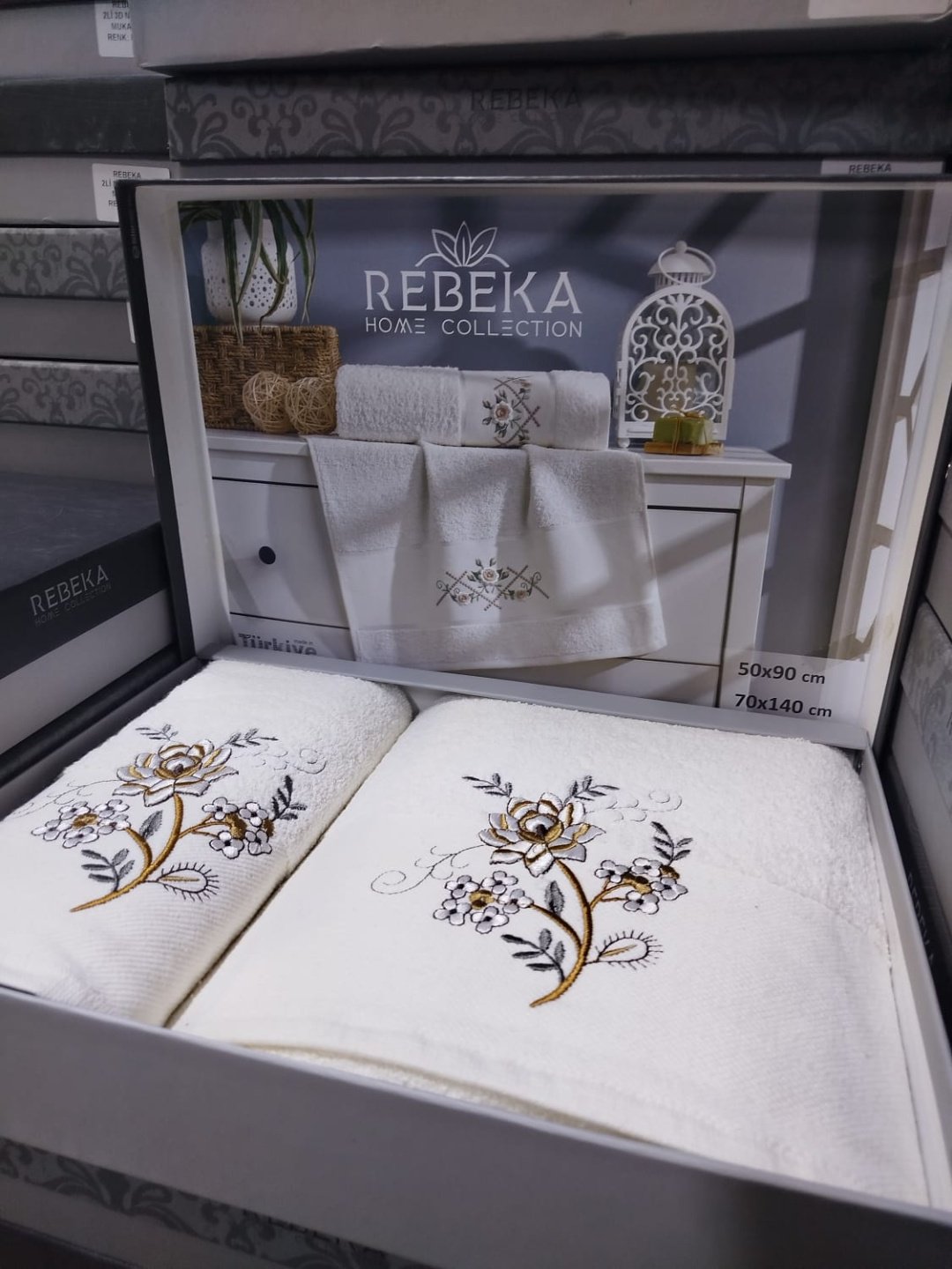 Rebeka набор полотенец Ramazan home 140x70 см 2 шт, хлопок, махровая ткань купить,0