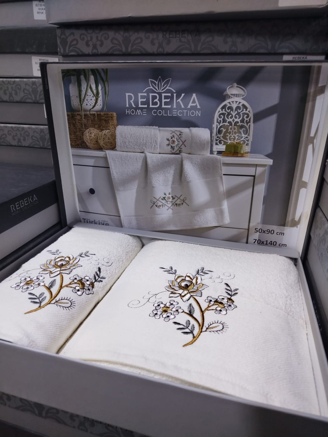 Rebeka набор полотенец Ramazan home 140x70 см 2 шт, хлопок, махровая ткань купить,NaN