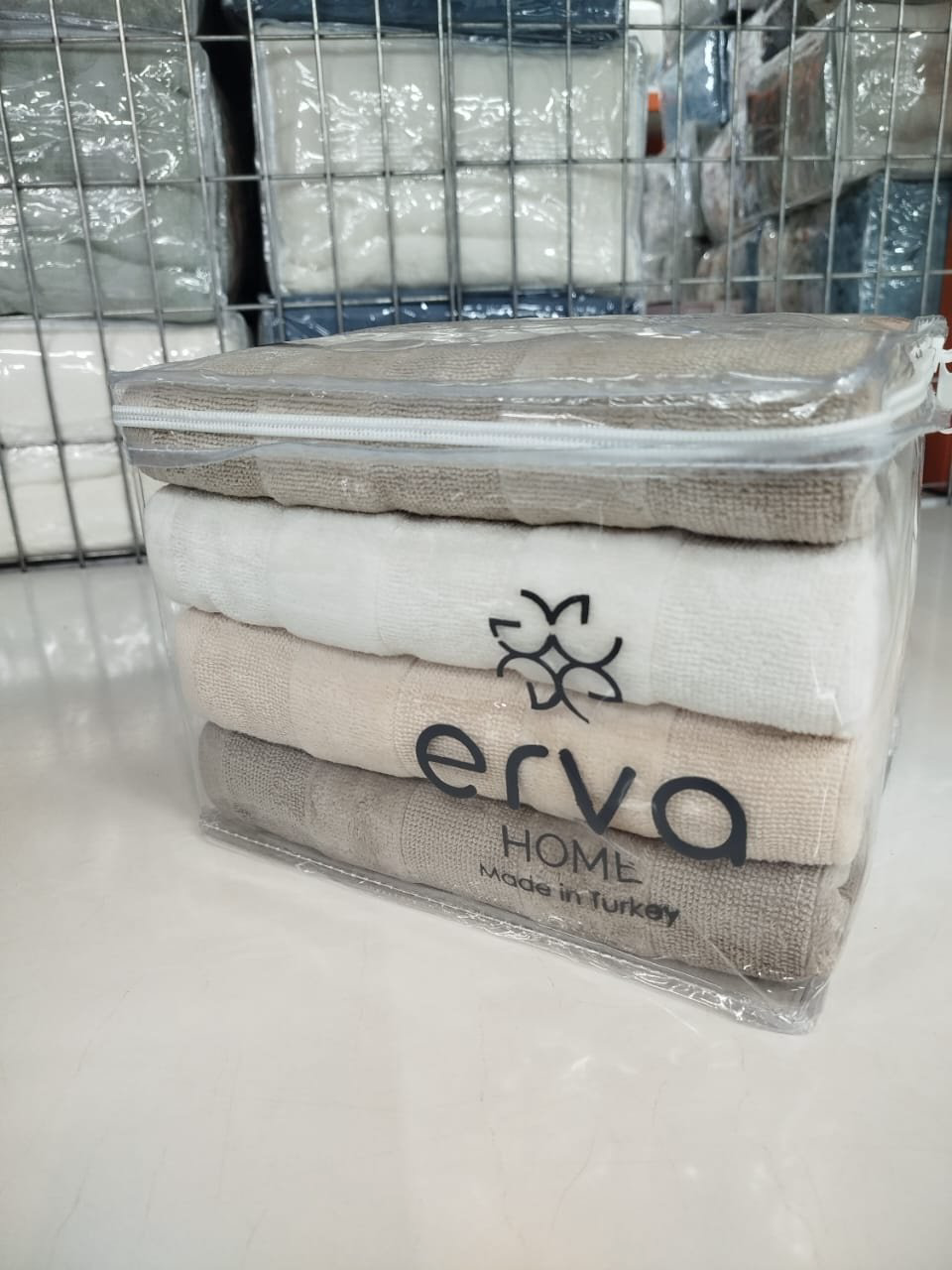 ERVA HOME полотенце Ramazan home. New series 90x50 см 4 шт, хлопок, махровая ткань купить,NaN
