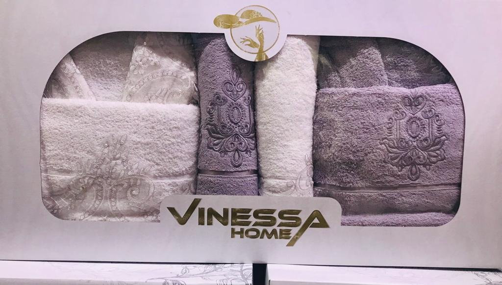 Vinessa набор для купания парный 101101105 140x70 см 4 шт, махровая ткань купить,NaN