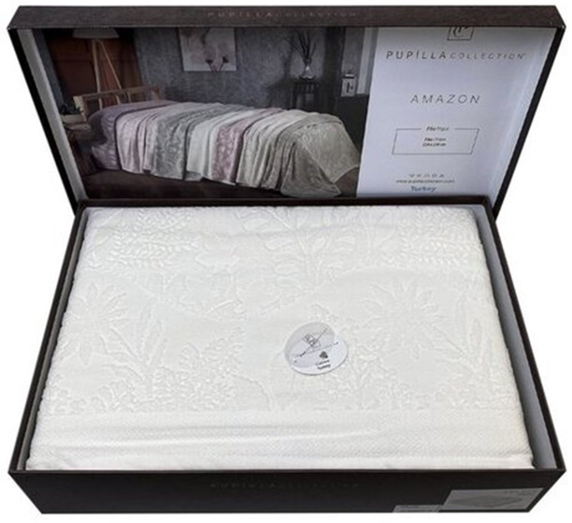 Покрывало Pupilla Amazon AZ-046 220х240 см, хлопок, белый купить,NaN
