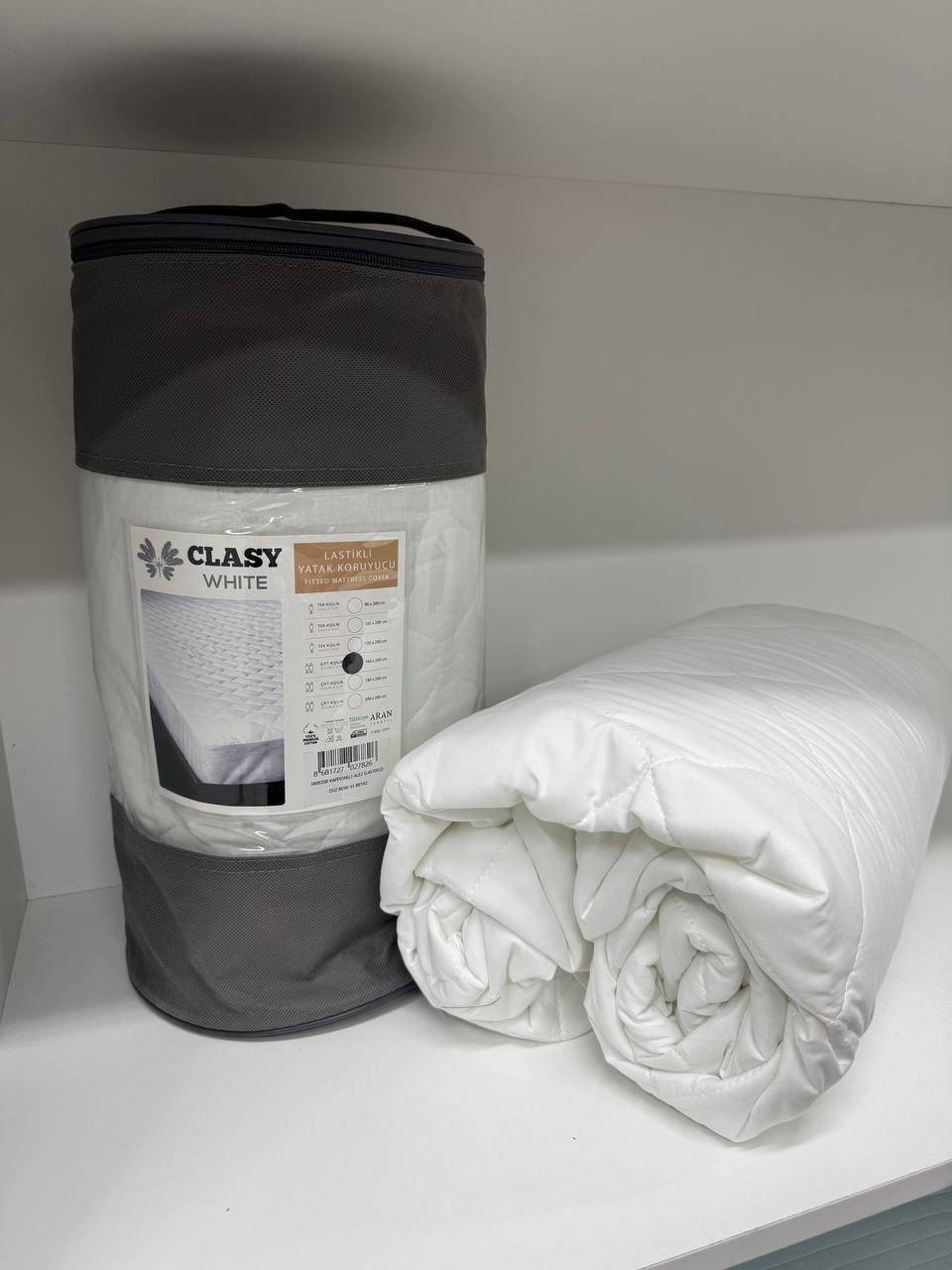 CLASY наматрасник на резинке Наматрасник защитный Clasy 160x200, хлопок купить,NaN