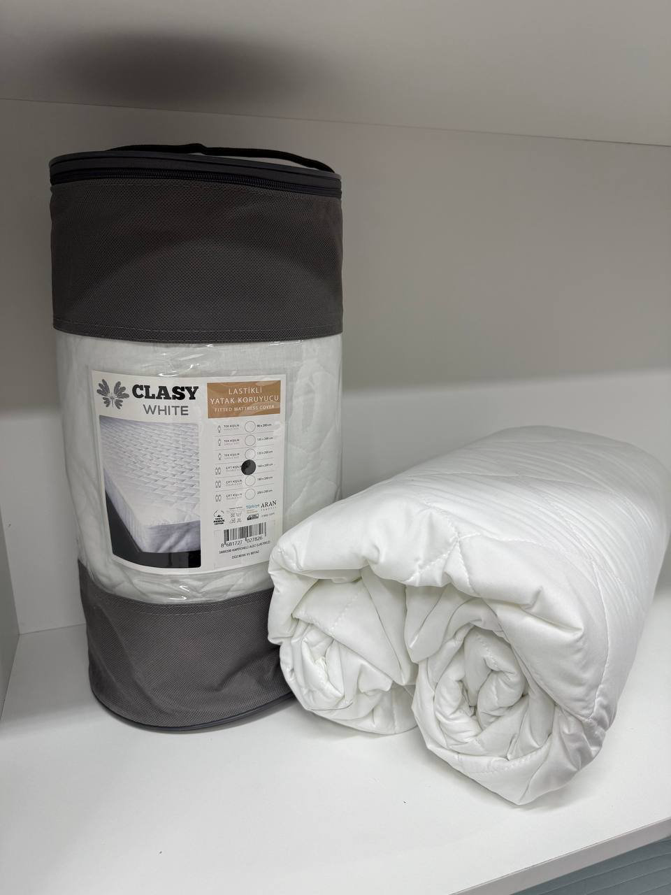 CLASY наматрасник на резинке Наматрасник защитный Clasy 160x200, хлопок купить,NaN