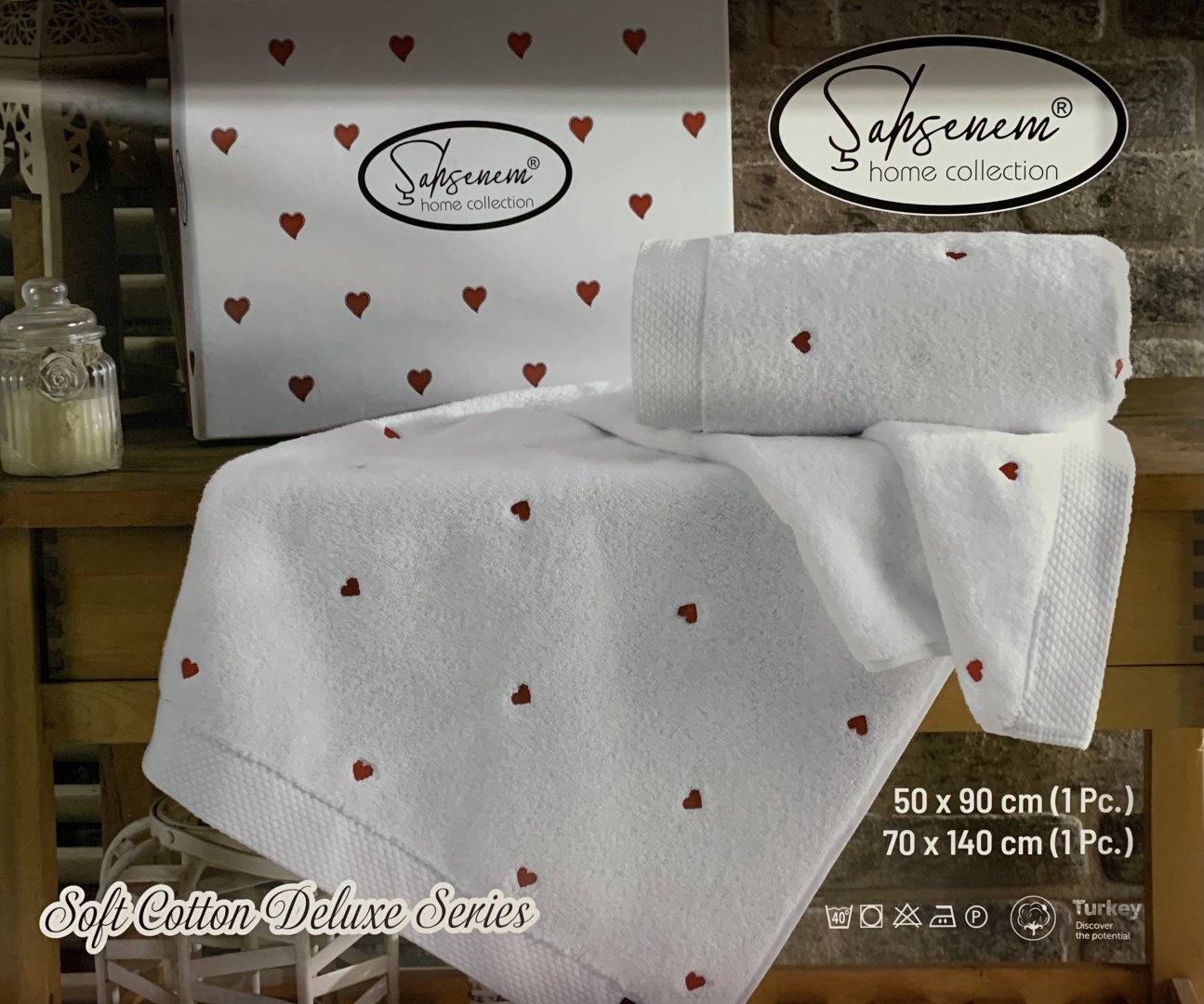 Sahsenem набор полотенец Soft 5 140x70 см 2 шт, махровая ткань купить,NaN