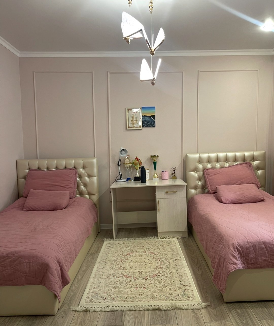 Покрывало с наволочками CLASY 180х240 см, хлопок, бежевый, розовый купить,0