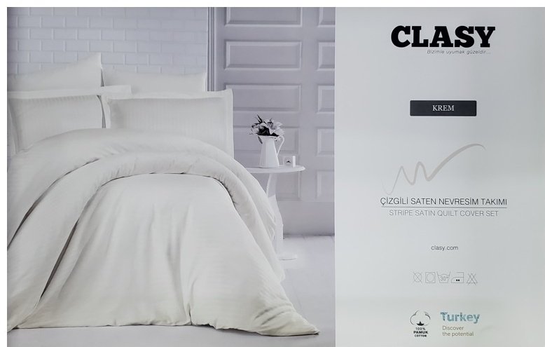 Комплект CLASY 1.5-спальный страйп-сатин, : 50x70 см - ForteMarket Комплект CLASY 1.5-спальный страйп-сатин, : 50x70 см купить,0