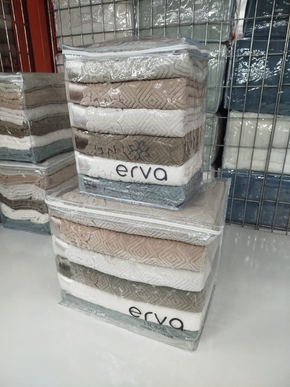 ERVA HOME набор полотенец Ramazan home. New series 140x70 см 12 шт, хлопок, велюр купить,NaN