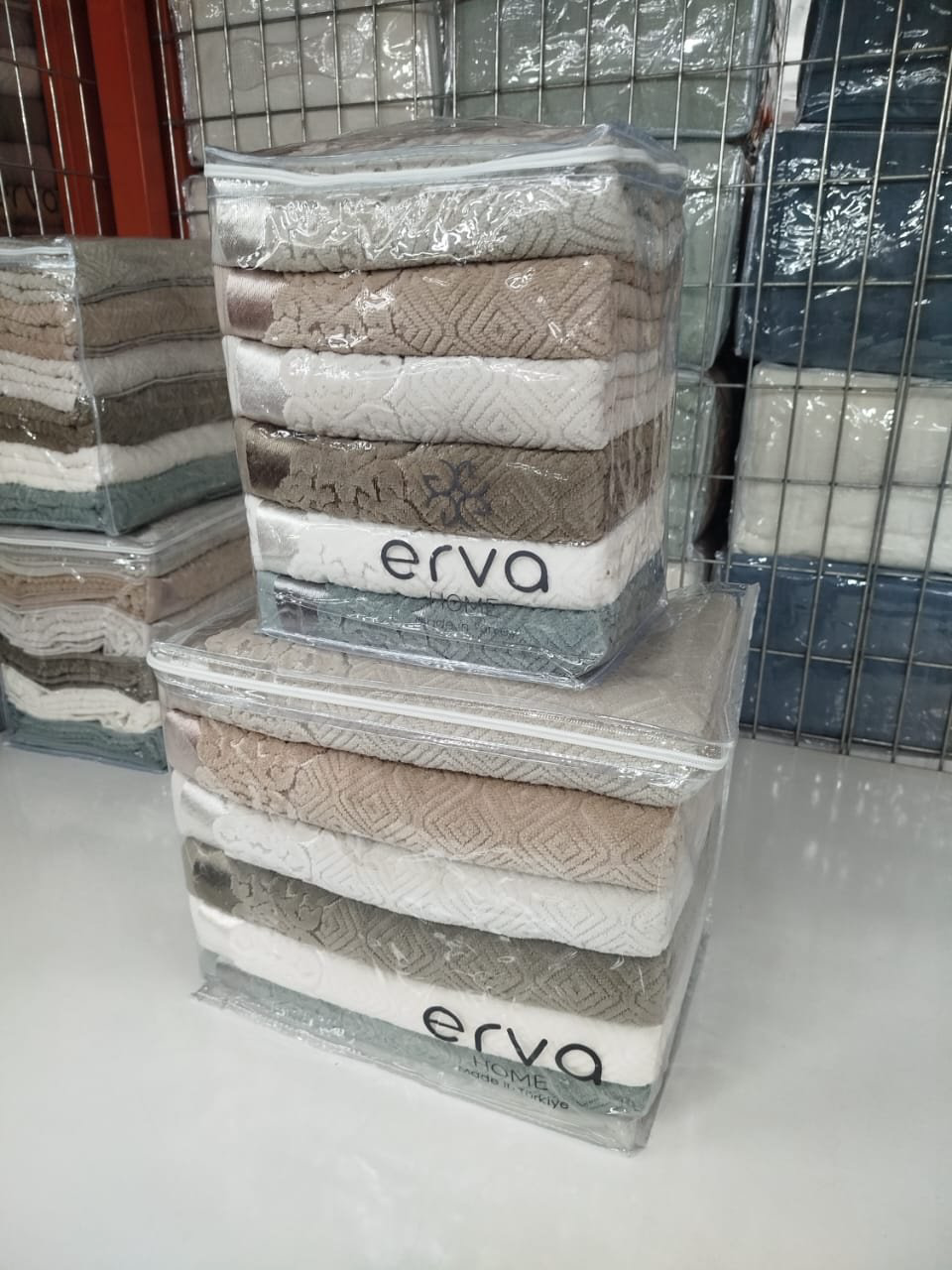 ERVA HOME набор полотенец Ramazan home. New series 140x70 см 12 шт, хлопок, велюр купить,NaN