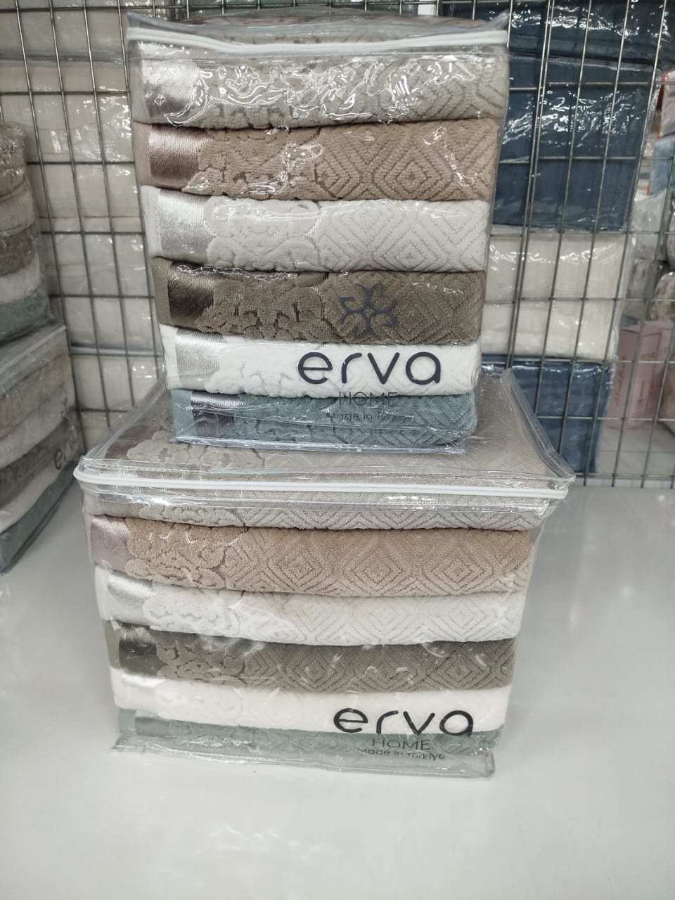 ERVA HOME набор полотенец Ramazan home. New series 140x70 см 12 шт, хлопок, велюр купить,NaN