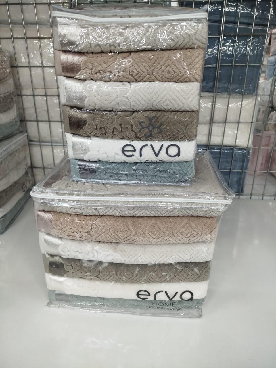 ERVA HOME набор полотенец Ramazan home. New series 140x70 см 12 шт, хлопок, велюр купить,NaN