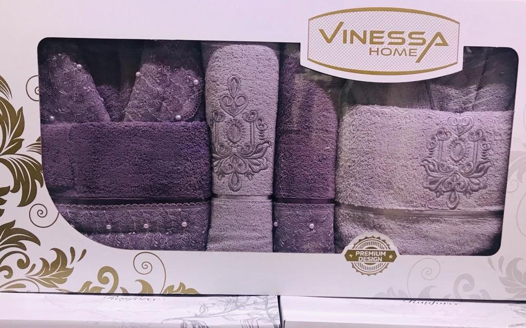 Vinessa набор для купания парный 101101111 140x70 см 4 шт, махровая ткань